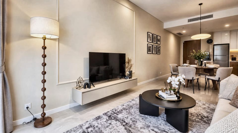 Living and dining room at Jewel by Oxley KLCC