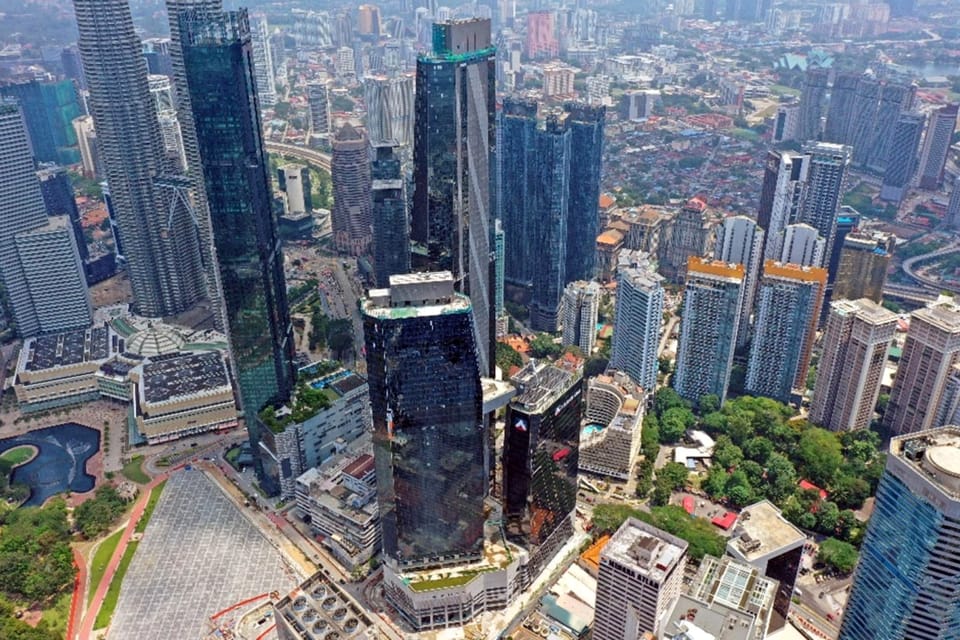 Kuala Lumpur skyline with Oxley Towers and the Petronas Twin Towers